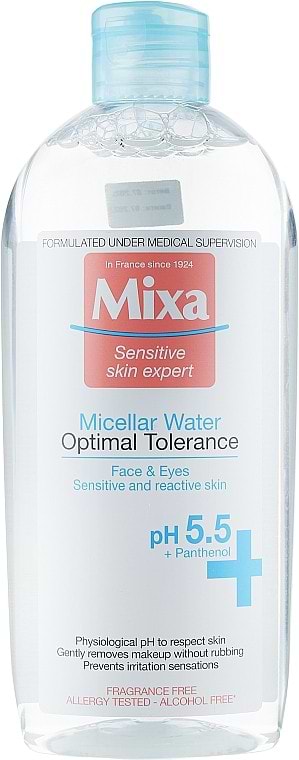 Фото - Міцелярна вода Mixa д/норм. сухий, дуже чувствіт.кожі 400 мл Фото - Міцелярна вода Mixa д/норм. сухий, дуже чувствіт.кожі 400 мл