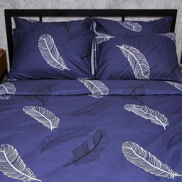 Фото - Комплект постельного белья Moon&Star Микросатин Premium Night Feathers 160х220 см нав. 4х50х70 (MS-820007968)