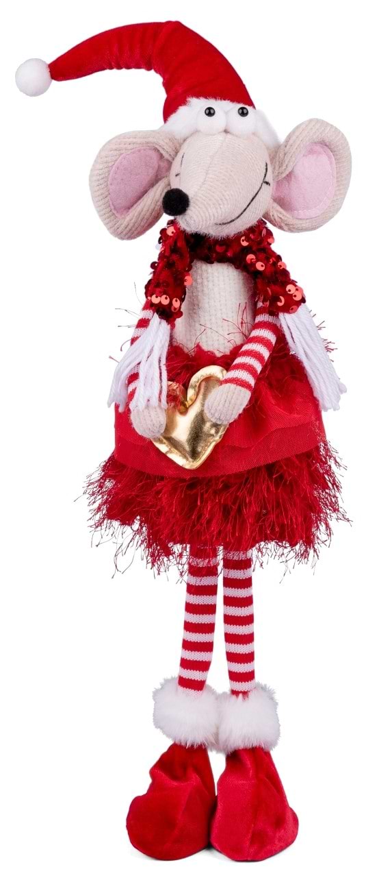 Декор New Year Novogod'ko Мышонок Девочка в красном 56 см (974785)