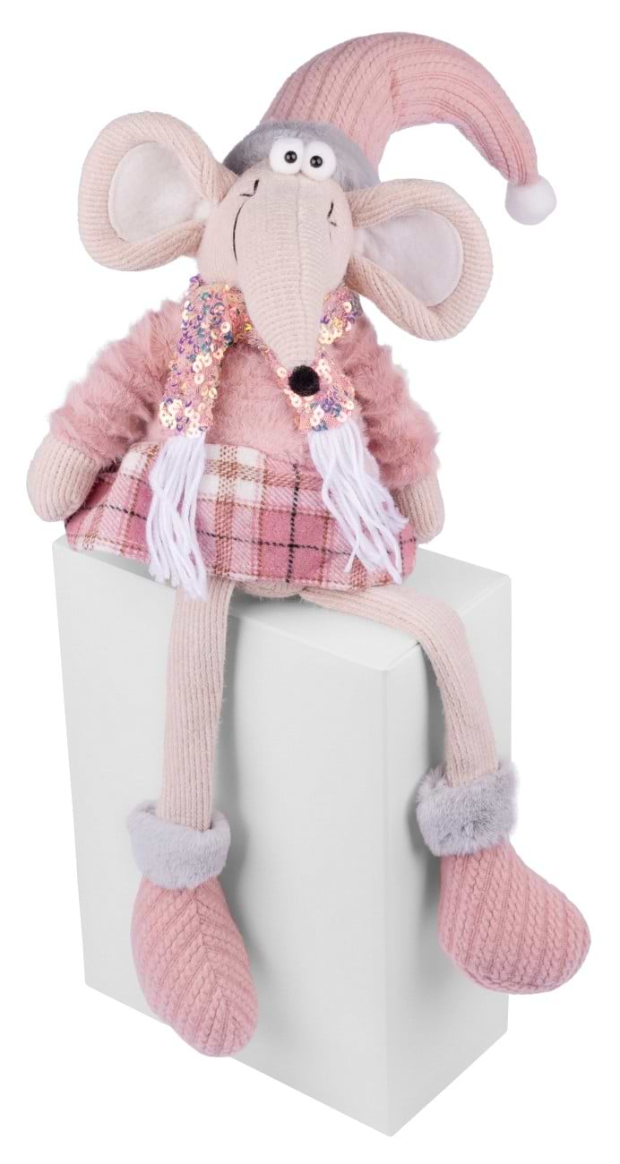 Декор New Year Novogod'ko Мышонок Девочка в розовом 69 см (974787)
