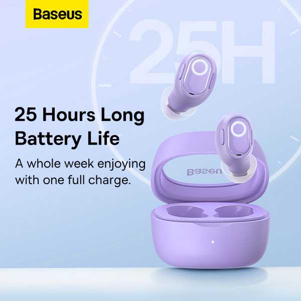 Фото - Наушники вкладыши беспроводные TWS Baseus Bowie WM02 TWS Purple (NGTW180005)