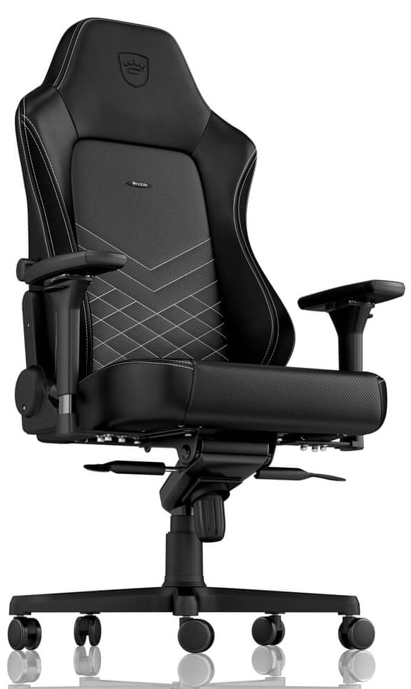 Фото - Крісло для геймерів Noblechairs HERO Black/Platinum White
