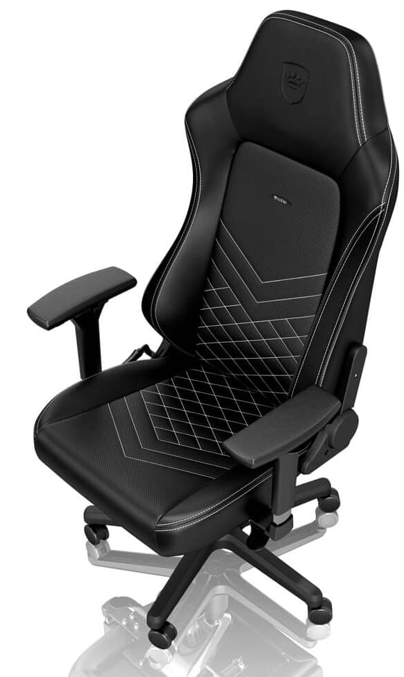 Фото - Крісло для геймерів Noblechairs HERO Black/Platinum White