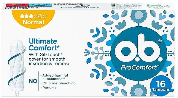 Фото - Тампони гігієнічні o.b. ProComfort Normal 16 шт. (3574661329840)