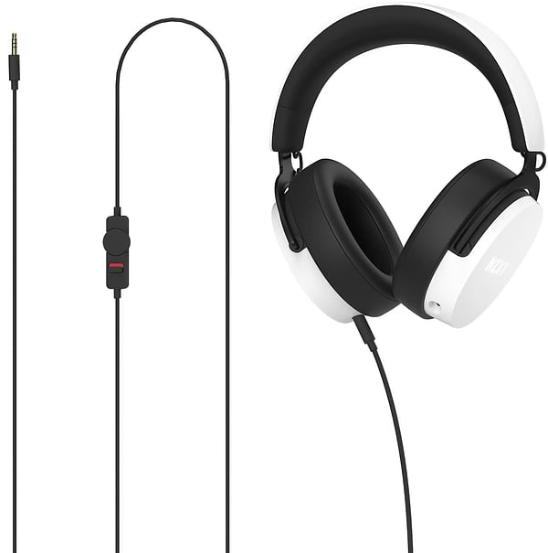 Фото - Гарнітура дротова ігрова NZXT Wired Closed Back Headset 40mm White V2 (AP-WCB40-W2)