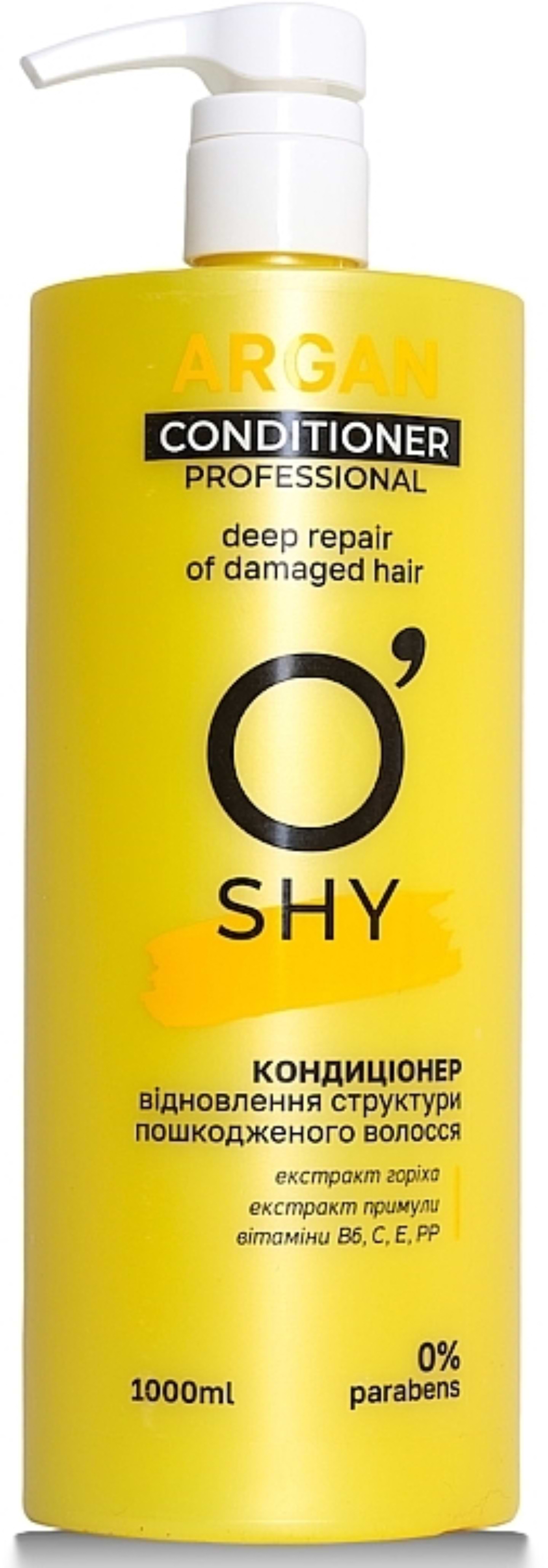 Бальзам для волосся O'Shy Argan Professional Відновлення структури пошкодженного волосся 1 л (4820195508725) - Фото 1
