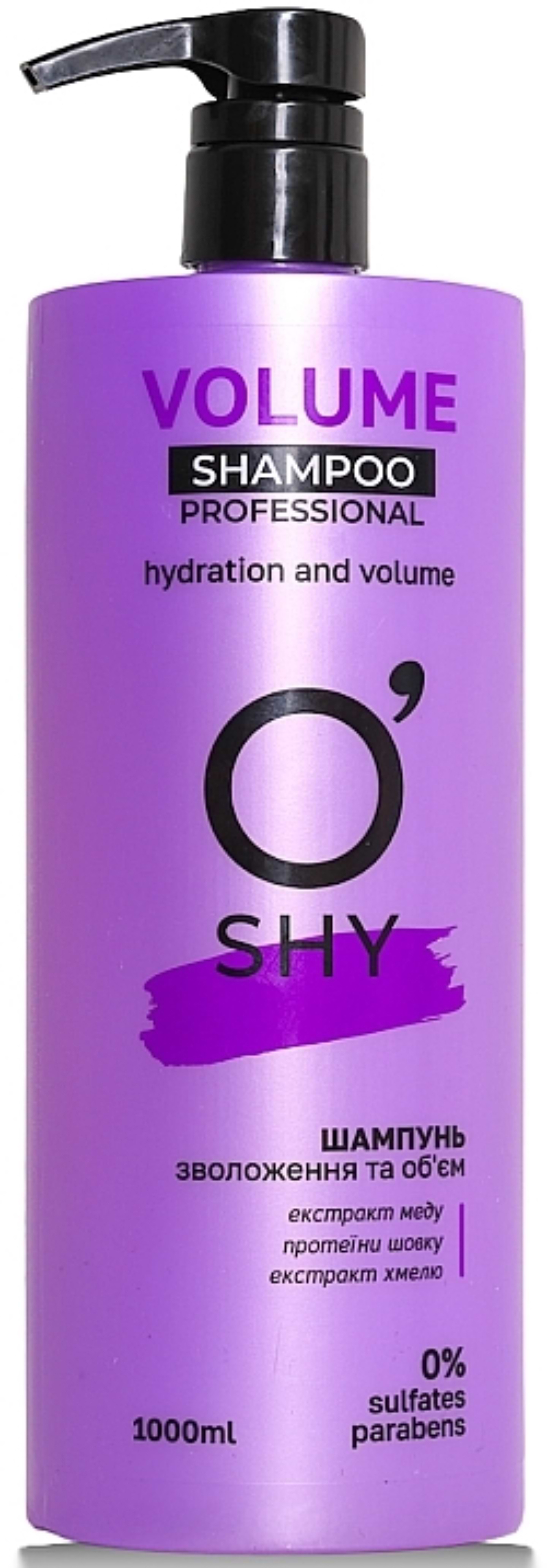 Шампунь жіночий O'Shy Volume Professional Зволоження та об'єм 1 л (4820195508305) - Фото 1