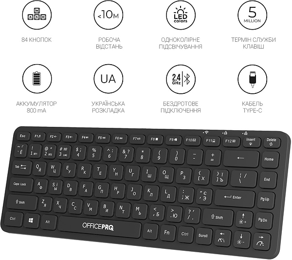 Фото - Клавіатура бездротова OfficePro SK790B