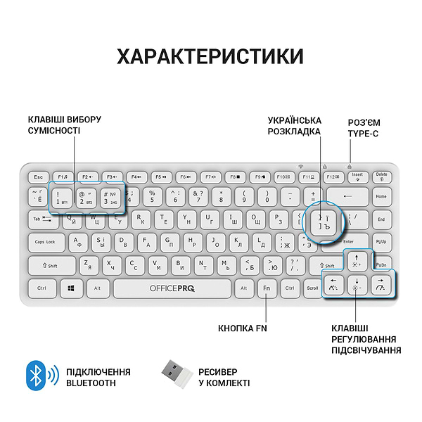Фото - Клавиатура беспроводная OfficePro SK790W