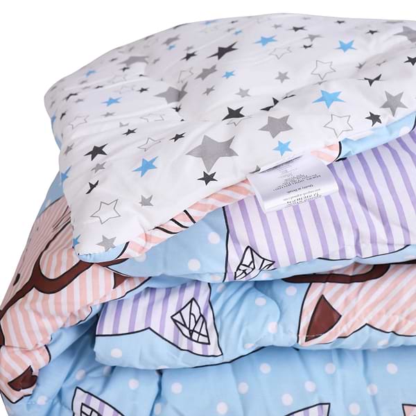 Фото - Ковдра демісезонна полуторна MirSon 155x215 см EcoSilk №2837 Сolor Fun Line Whales (2200006701156)