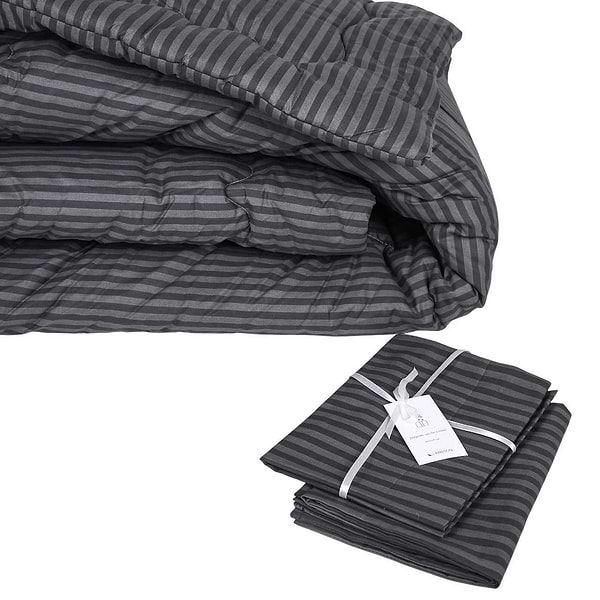 Фото - Ковдра дитяча зима MirSon №162 Сolor Fun Line 17-0611 Stripe Black Вовна 110х140 см +нав 2 шт. (2200010857160)