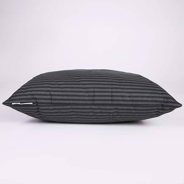 Фото - Подушка стандартная MirSon №0111 Сolor Fun Line 17-0611 Stripe Black Thinsulate 50х70 см (2200010863437)