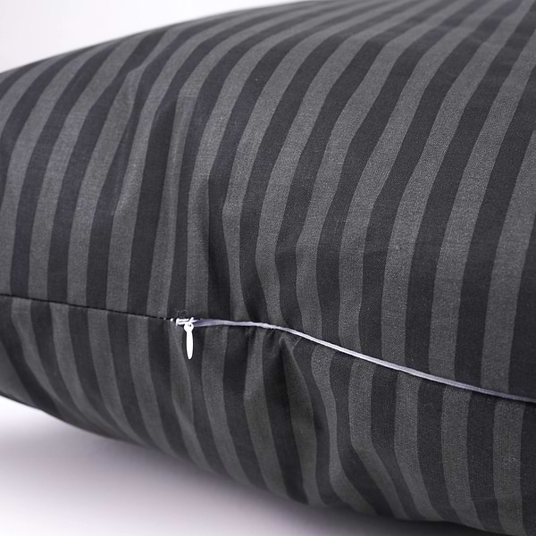 Фото - Подушка стандартная MirSon №0111 Сolor Fun Line 17-0611 Stripe Black Thinsulate 50х70 см (2200010863437)