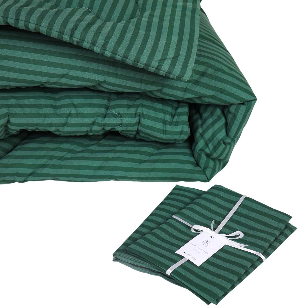 Ковдра дитяча літо MirSon Бавовняна №127 Сolor Fun Line 17-0612 Stripe Emerald 110х140 см +нав 2 шт. (2200010855012)