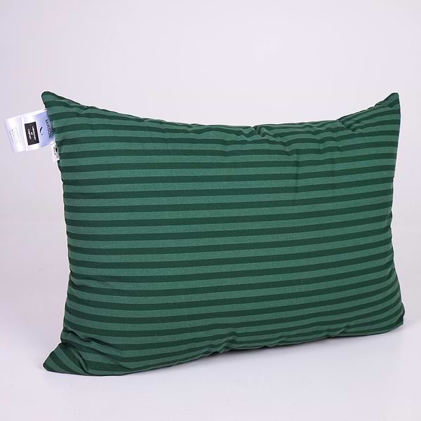 Фото - Подушка стандартна MirSon шовкова №0108 Сolor Fun Line 17-0612 Stripe Emerald Silk середня 50х70 (2200010864878)