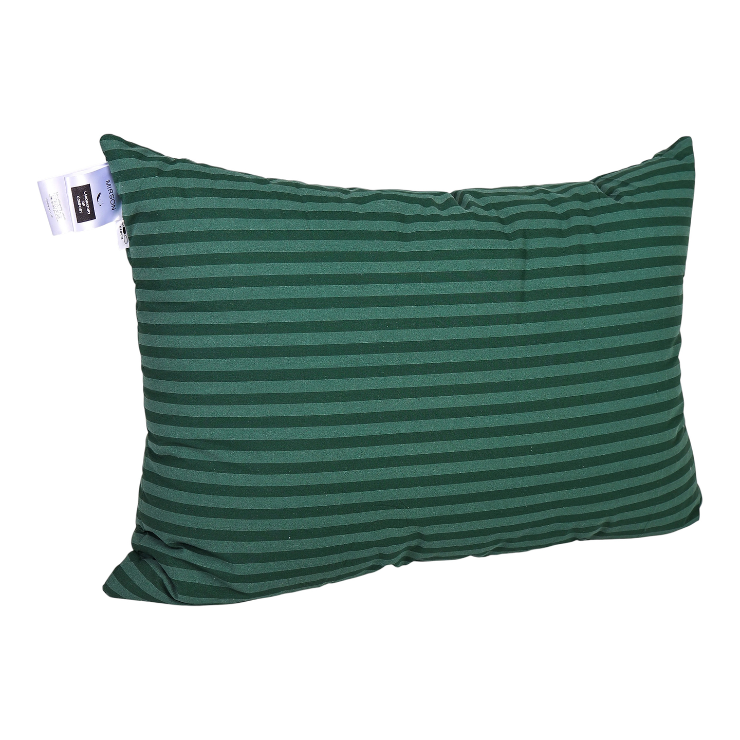 Подушка стандартна MirSon №0102 Сolor Fun Line 17-0612 Stripe Emerald Thinsulate 50х70 см (2200010863314)