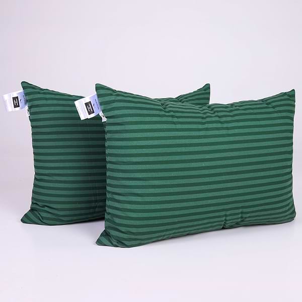 Фото - Подушка стандартна MirSon шовкова №0108 Сolor Fun Line 17-0612 Stripe Emerald Silk середня 50х70 (2200010864878)