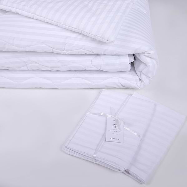 Фото - Одеяло демисезонное полуторное MirSon антиаллергенное №179 Сolor Fun Line 17-0605 Stripe White Tencel 140х205 + нав. 2 шт. (2200010851403)