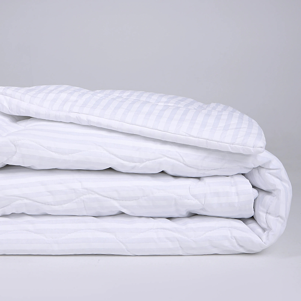 Фото - Одеяло демисезонное полуторное MirSon Хлопковая №182 Сolor Fun Line 17-0605 Stripe White 155х215 см +нав 2 шт. (2200010855869)