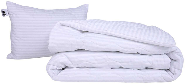 Фото - Одеяло демисезонное двуспальное евро MirSon антиаллергенное №173 Сolor Fun Line 17-0605 Stripe White Eco-Soft 200х220 + нав. 2 шт. (2200010852547)