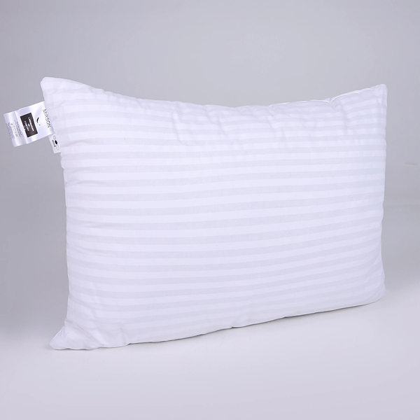 Фото - Подушка стандартна MirSon шовкова №0126 Сolor Fun Line 17-0605 Stripe White Silk середня 50х70 (2200010864939)