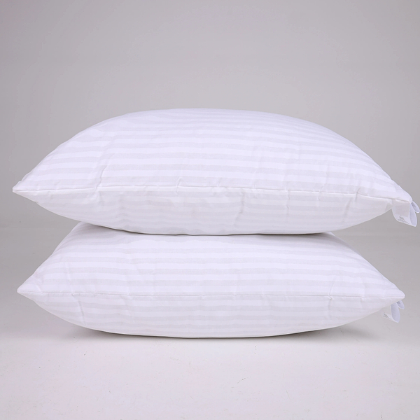 Фото - Подушка стандартна MirSon шовкова №0126 Сolor Fun Line 17-0605 Stripe White Silk середня 50х70 (2200010864939)