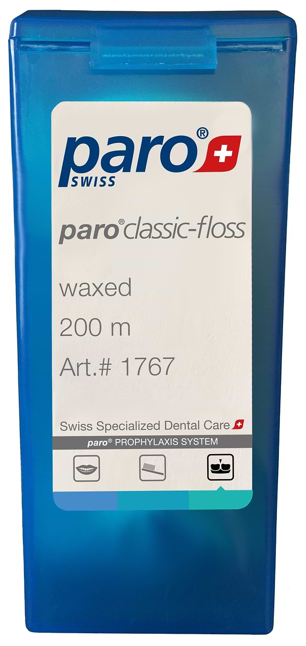 Фото - Зубная нить Paro Swiss paro classic floss, вощеная, 200 м (7.1767)