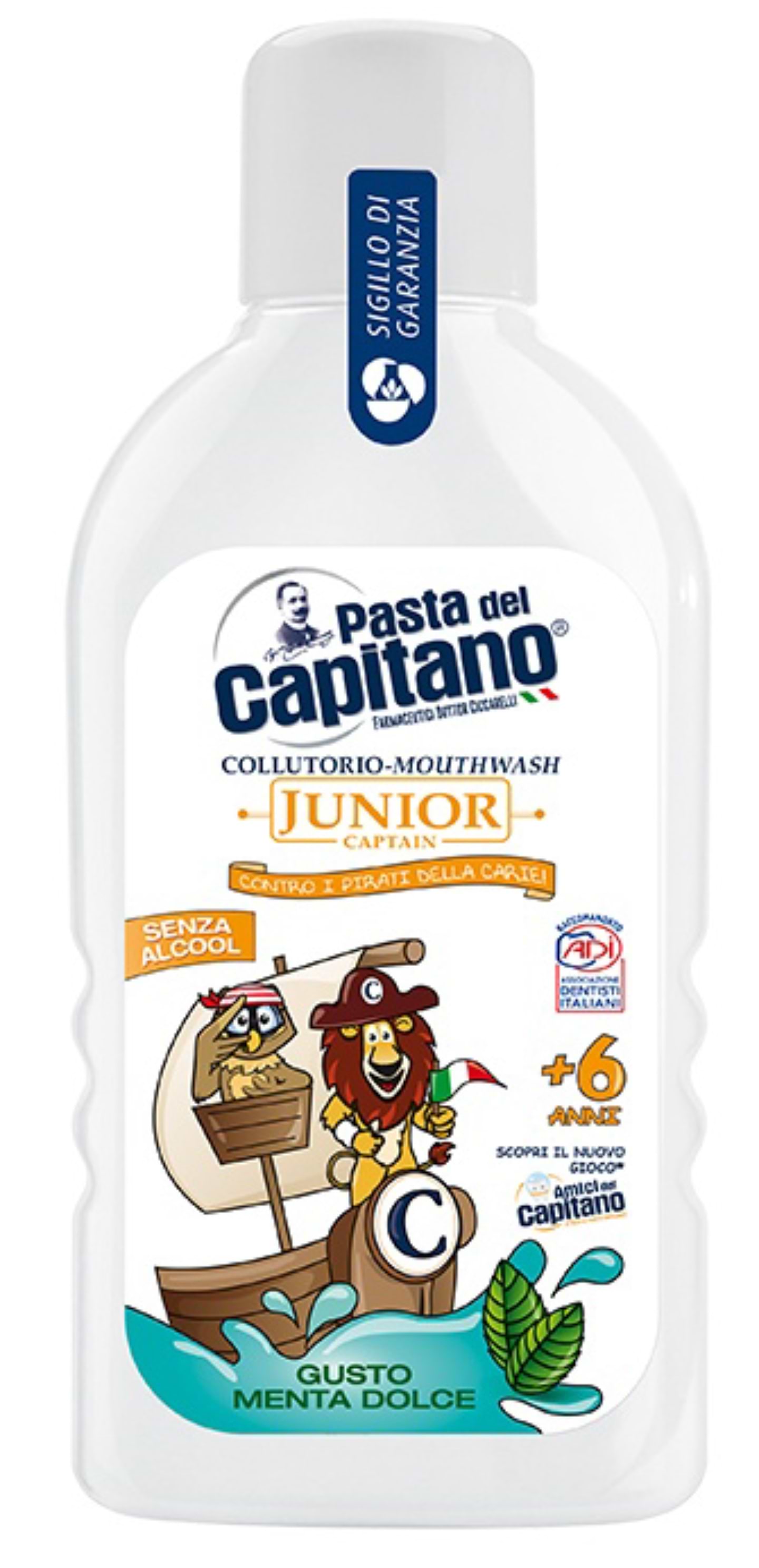 Ополіскувач для порожнини рота Pasta Del Capitano Junior Menta 400 мл (PMJM400) - Фото 1