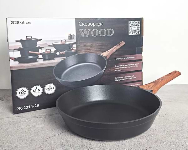 Фото - Сковорода універсальна Pepper Wood 28 см (PR-2314-28)