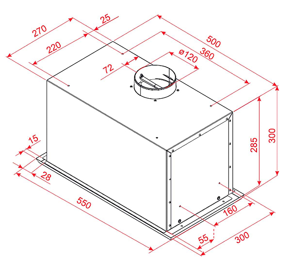 Фото - Вытяжка встраиваемая Perfelli BI 5512 A 1000 I LED