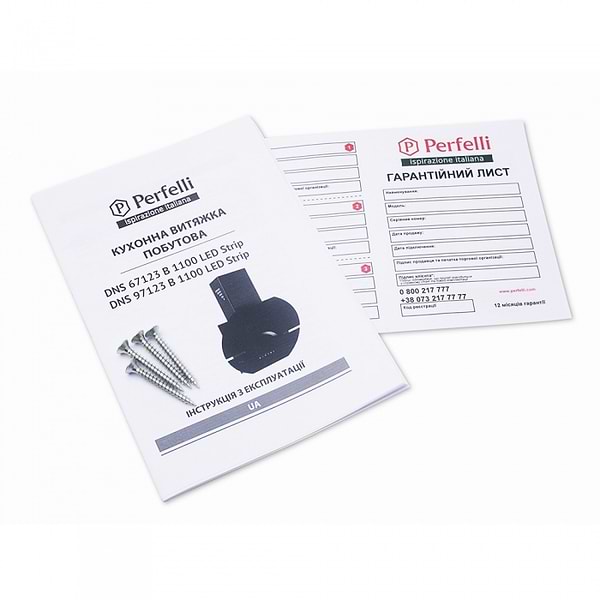Фото - Уцінка - Витяжка декоративна Perfelli DNS 97123 B 1100 BL LED Strip