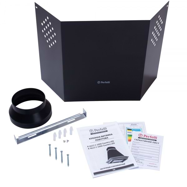 Фото - Вытяжка декоративная Perfelli K 6622 C BL 1000 COUNTRY LED