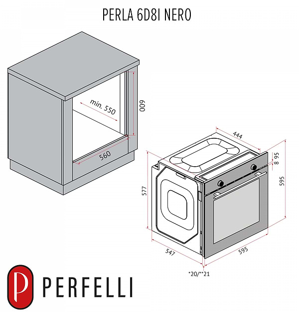 Фото - Духовой шкаф электрический Perfelli PERLA 6D8I NERO