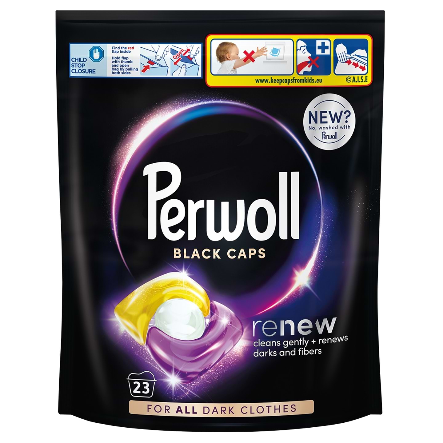 Капсули для прання Perwoll темних та чорних речей 23 шт. - Фото 1