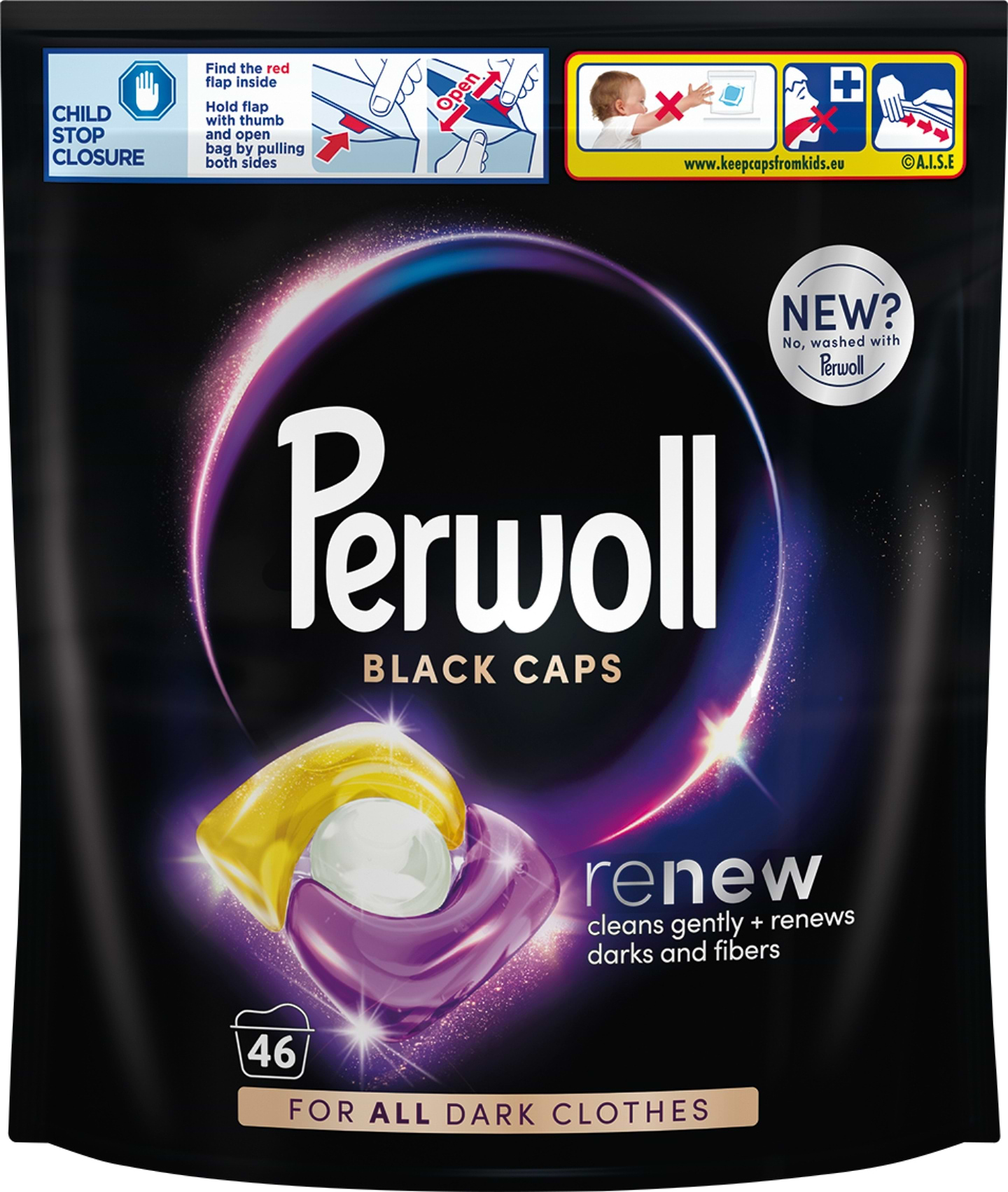 Капсули для прання Perwoll д/темних та чорних речей 46 шт - Фото 1