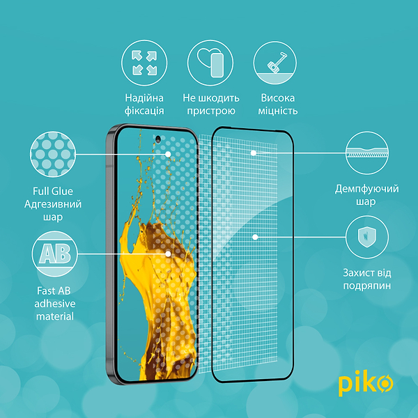 Фото - Захисне скло для смартфону Piko 9H for Google Pixel 10 Pro XL 5G / Pixel 9 Pro XL Black (1283126628092)