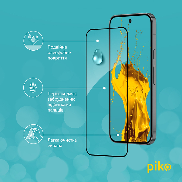 Фото - Захисне скло для смартфону Piko 9H for Google Pixel 10 Pro XL 5G / Pixel 9 Pro XL Black (1283126628092)
