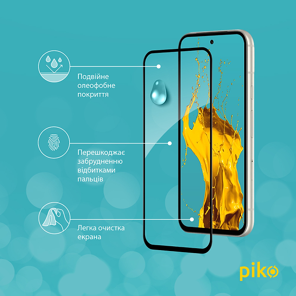 Фото - Защитное стекло для смартфона Piko 9H for Google Pixel 8a Black (1283126625350)