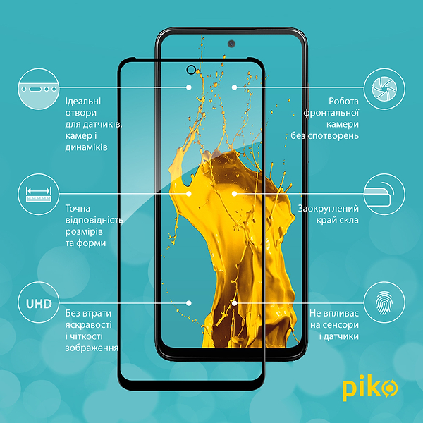 Фото - Защитное стекло для смартфона Piko 9H for HMD Pulse Pro / Puls / Puls+ Black (1283126624254)