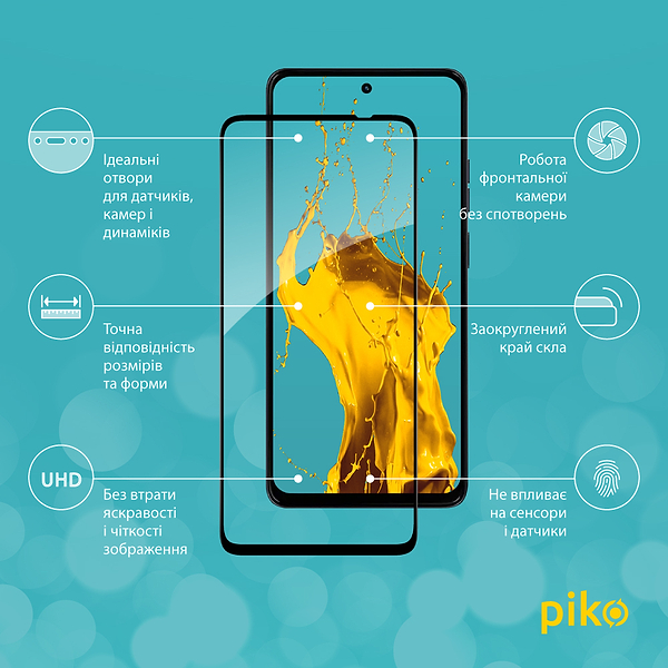 Фото - Защитное стекло для смартфона Piko Acclab 9H for Moto G57 /G57 Power Black (1283126634413)