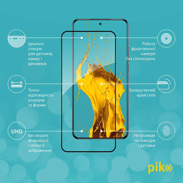 Фото - Защитное стекло для смартфона Piko 9H for Xiaomi 15 Ultra Black (1283126625404)