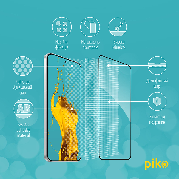 Фото - Захисне скло для смартфону Piko 9H for Xiaomi POCO F7 Black (1283126624018)