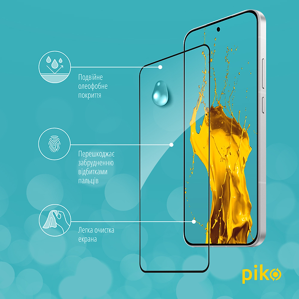 Фото - Захисне скло для смартфону Piko 9H for Xiaomi POCO F7 Black (1283126624018)