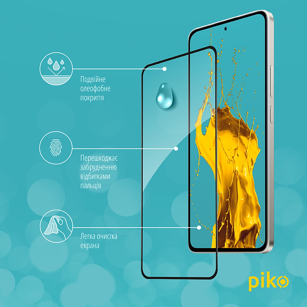 Фото - Захисне скло для смартфону Piko 9H for Xiaomi Poco M7 Pro 5G Black (1283126624308)