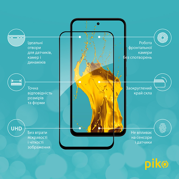 Фото - Защитное стекло для смартфона Piko 9H for Xiaomi Redmi 15 4G / Redmi 15 Black (1283126625718)