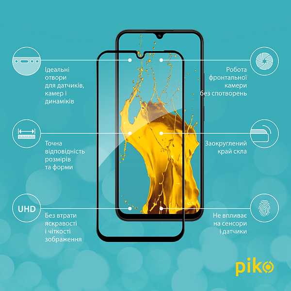 Фото - Защитное стекло для смартфона Piko 9H for Xiaomi Redmi 15C / Redmi 15C 4G / Poco C85 4G Black (1283126625862)