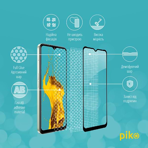 Фото - Захисне скло для смартфону Piko Full Glue for RealMe C35 (1283126531323)