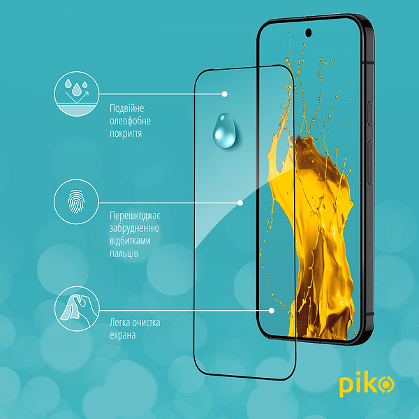 Фото - Защитное стекло для смартфона Piko 9H for Google Pixel 9 / Pixel 9 Pro Black (1283126620508)