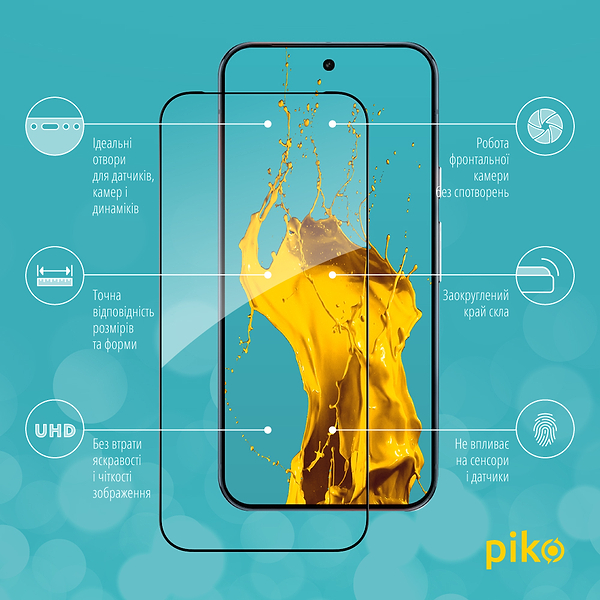 Фото - Защитное стекло для смартфона Piko 9H for Google Pixel 9 Pro / Pixel 9 Black (1283126620515)