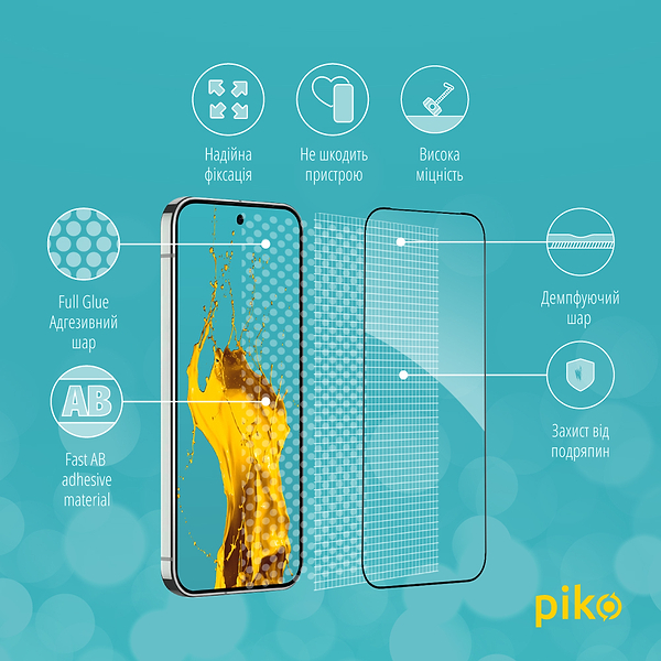 Фото - Защитное стекло для смартфона Piko 9H for Google Pixel 9 Pro / Pixel 9 Black (1283126620515)